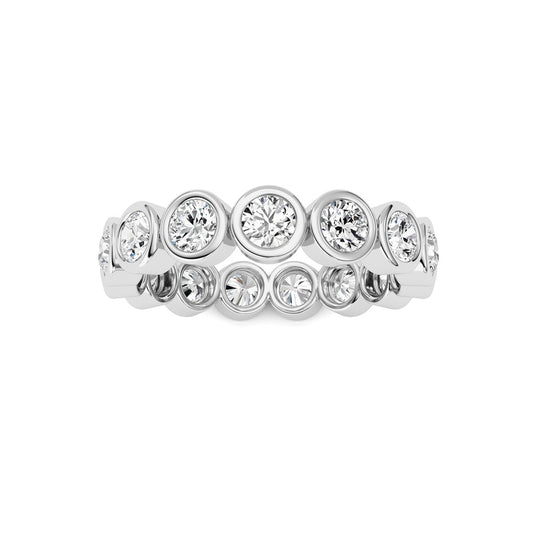 1.9Cttw Round Shaped Lab Grown Diamond (F/VS) Eternity Band Ring in 14K Gold