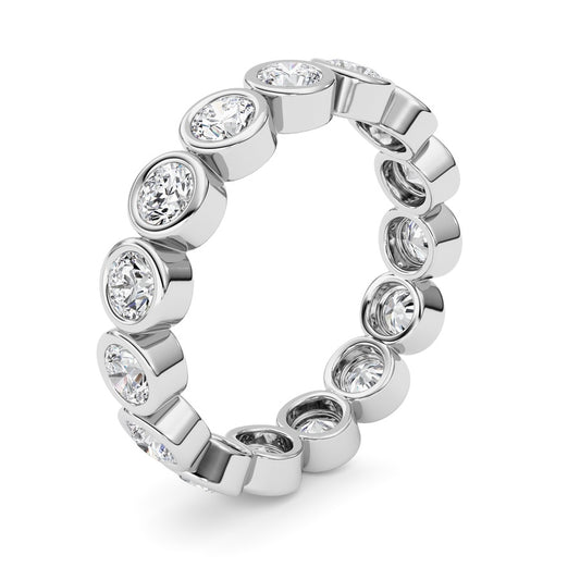 1.9Cttw Round Shaped Lab Grown Diamond (F/VS) Eternity Band Ring in 14K Gold