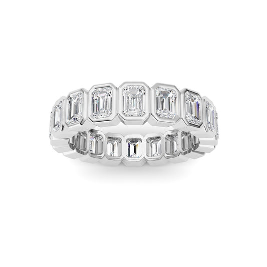 2.75Cttw Emerald Shaped Lab Grown Diamond (F/VS) Eternity Band Ring in 14K Gold
