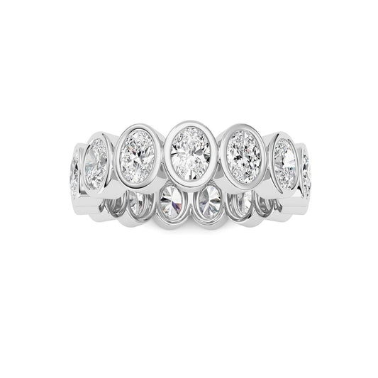 2.2Cttw Oval Shaped Lab Grown Diamond (F/VS) Eternity Band Ring in 14K Gold