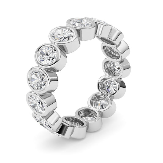 2.2Cttw Oval Shaped Lab Grown Diamond (F/VS) Eternity Band Ring in 14K Gold