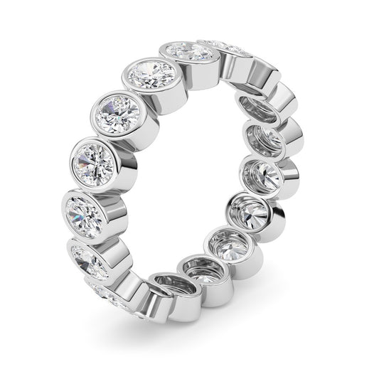 2.5Cttw Oval Shaped Lab Grown Diamond (F/VS) Eternity Band Ring in 14K Gold