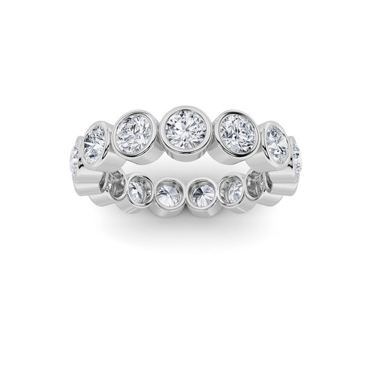 2.2Cttw Round Shaped Lab Grown Diamond (F/VS) Eternity Band Ring in 14K Gold
