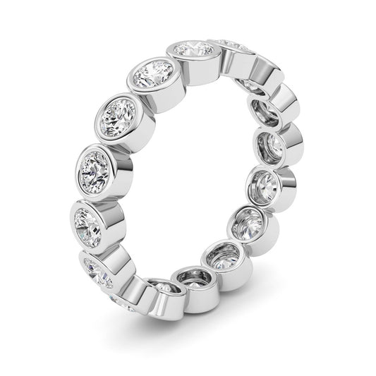 2.4Cttw Round Shaped Lab Grown Diamond (F/VS) Eternity Band Ring in 14K Gold