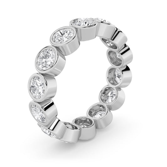 2.5Cttw Round Shaped Lab Grown Diamond (F/VS) Eternity Band Ring in 14K Gold