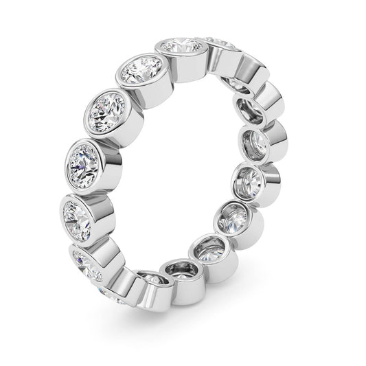 2.9Cttw Round Shaped Lab Grown Diamond (F/VS) Eternity Band Ring in 14K Gold