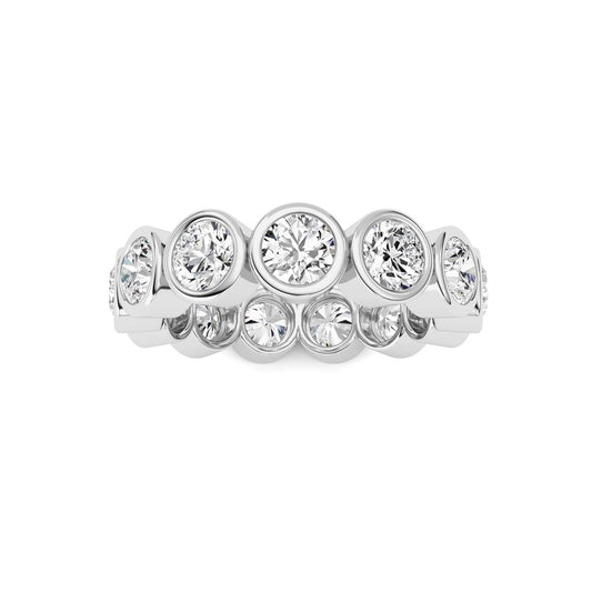 2.9Cttw Round Shaped Lab Grown Diamond (F/VS) Eternity Band Ring in 14K Gold