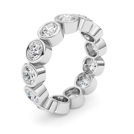 2.9Cttw Round Shaped Lab Grown Diamond (F/VS) Eternity Band Ring in 14K Gold