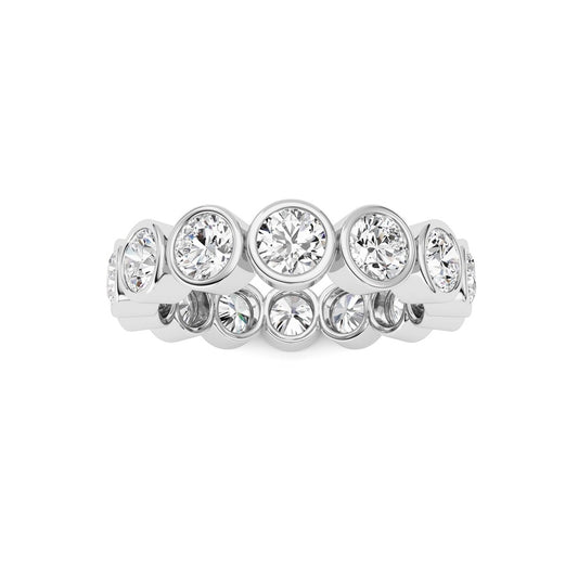 3.1Cttw Round Shaped Lab Grown Diamond (F/VS) Eternity Band Ring in 14K Gold