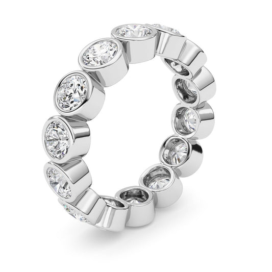 3.1Cttw Round Shaped Lab Grown Diamond (F/VS) Eternity Band Ring in 14K Gold