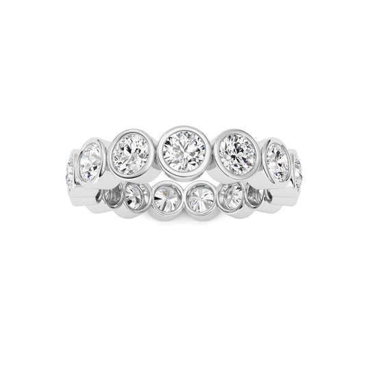 3.3CTW Round Shaped Lab Grown Diamond (F/VS) Eternity Band Ring in 14K Gold