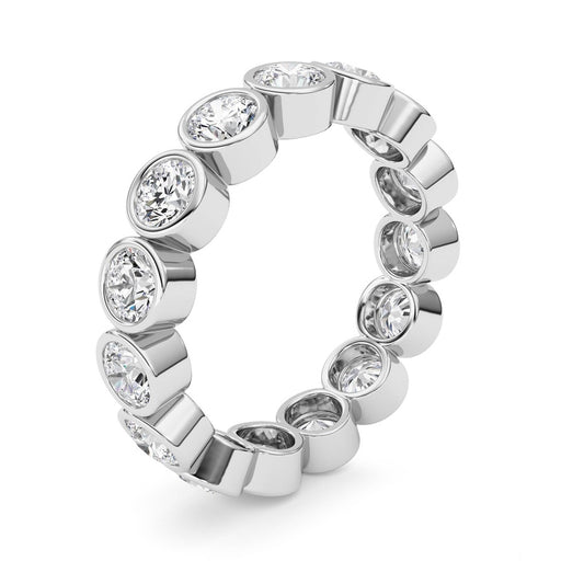 3.3CTW Round Shaped Lab Grown Diamond (F/VS) Eternity Band Ring in 14K Gold