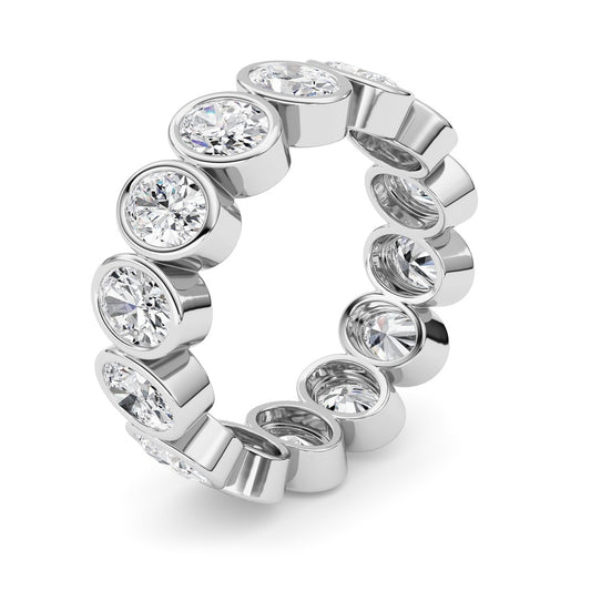 3.5Cttw Oval Shaped Lab Grown Diamond (F/VS) Eternity Band Ring in 14K Gold