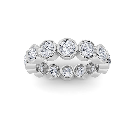 3.5Cttw Round Shaped Lab Grown Diamond (F/VS) Eternity Band Ring in 14K Gold