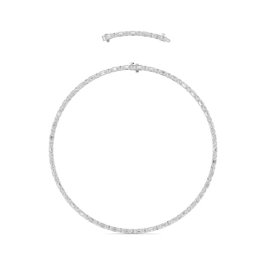 25CTW Emerald Lab Grown Diamond (F/VS ) Necklace in 14K Gold