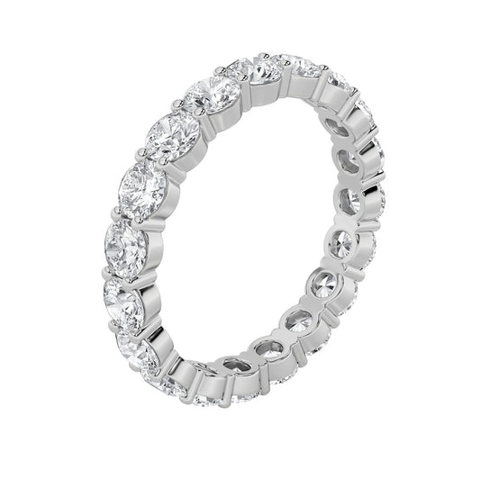 1.9Cttw Round Shaped Lab Grown Diamond Split Prong Eternity Ring in 14K Gold (F/VS)