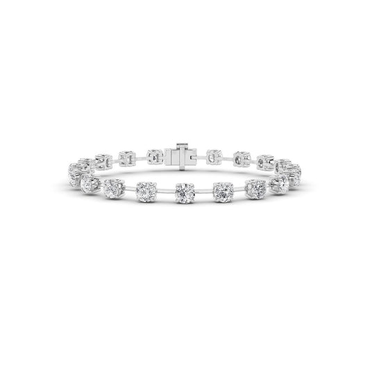 4.25Cttw Round Shaped Lab Grown Diamond Split Prong Eternity Ring in 14K Gold (F/VS)