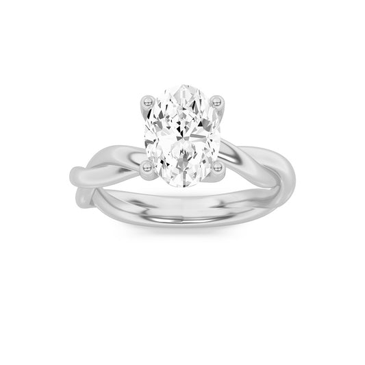 14K White Gold Ring KJ01060R.OV-1.5-21F