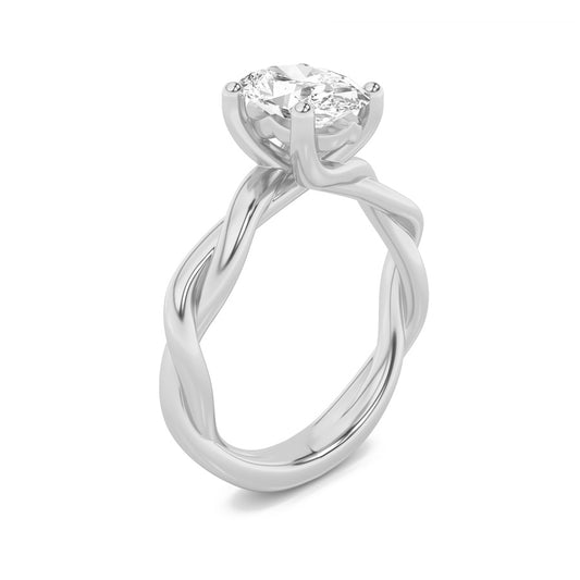 14K White Gold Ring KJ01060R.OV-1.5-21F