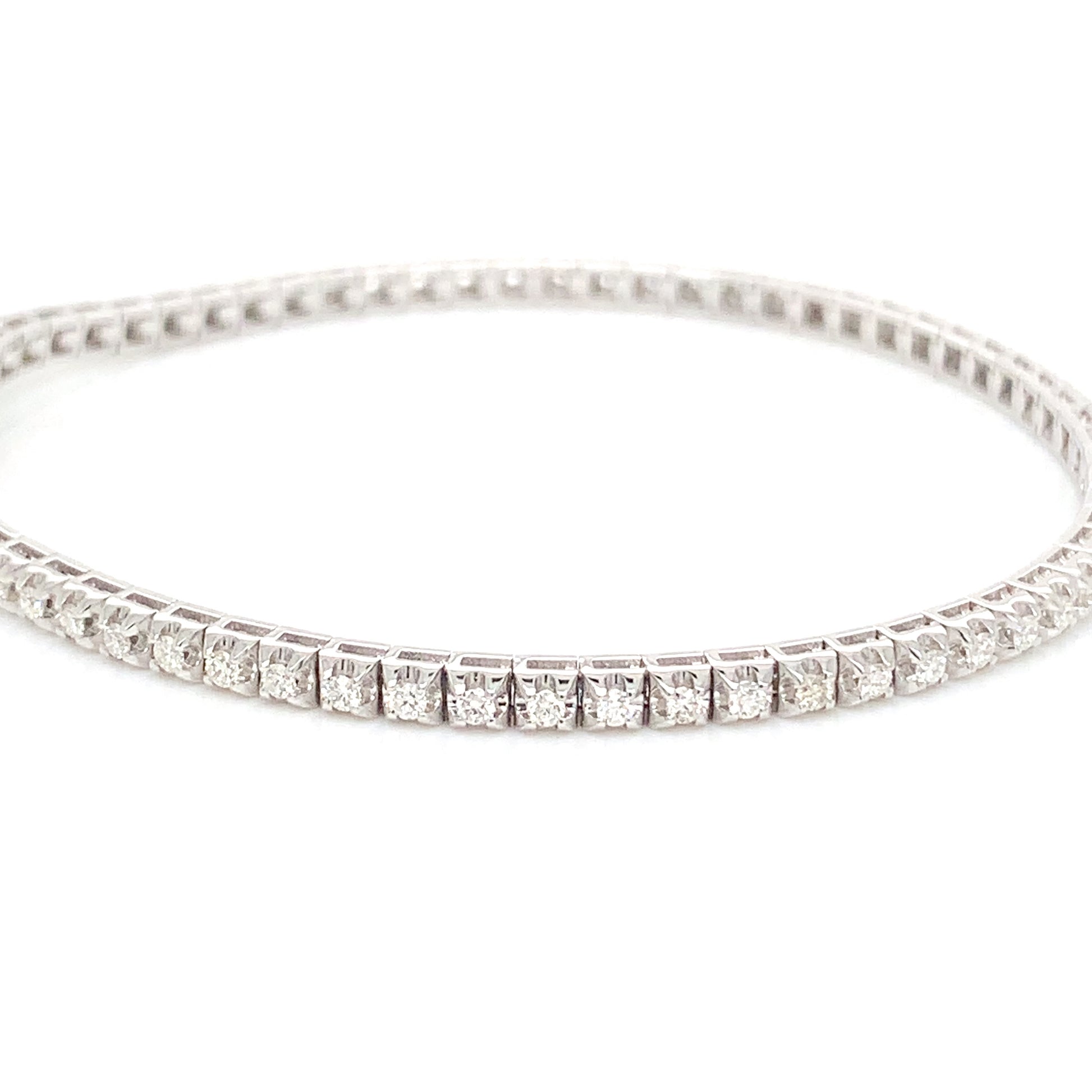 14K White Gold Tennis Bracelet | 10.4 cttw Sparkling Elegance