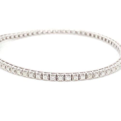 14K White Gold Tennis Bracelet | 10.4 cttw Sparkling Elegance