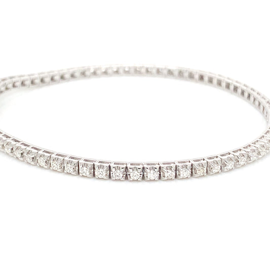 14K White Gold Tennis Bracelet | 10.4 cttw Sparkling Elegance