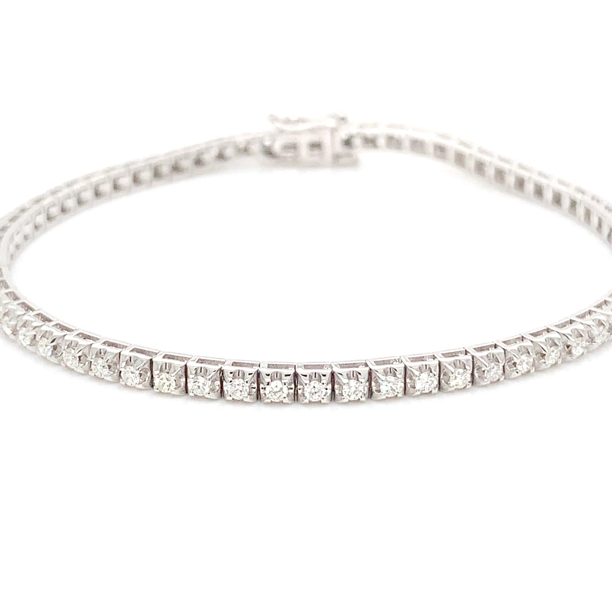14K White Gold Tennis Bracelet | 10.4 cttw Sparkling Elegance