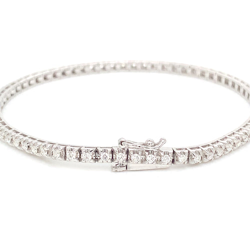 14K White Gold Tennis Bracelet | 10.4 cttw Sparkling Elegance