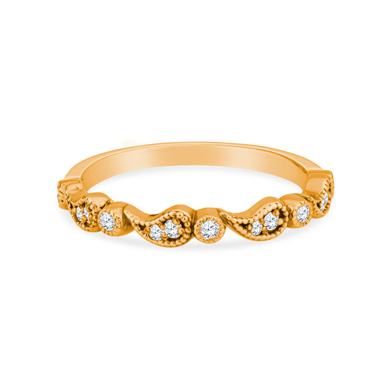 Elegant 14K Rose Gold Women's Wedding Band