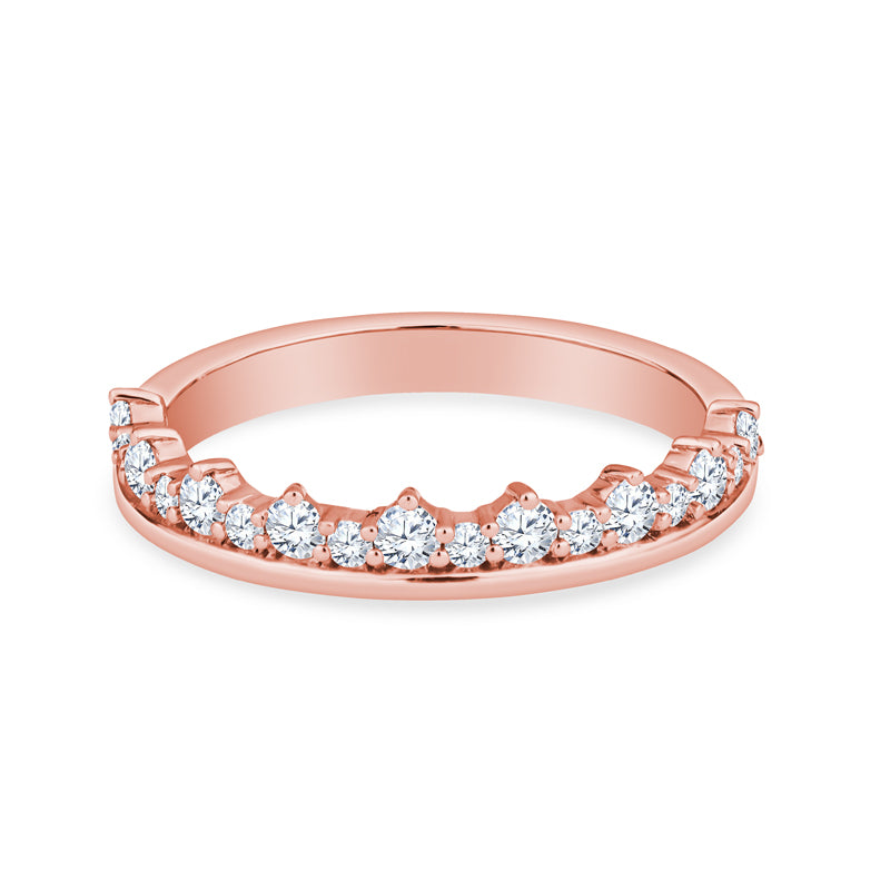 14K White Gold Spacer Diamond Wedding Band