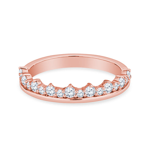 14K White Gold Spacer Diamond Wedding Band