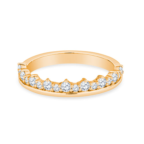 14K White Gold Spacer Diamond Wedding Band
