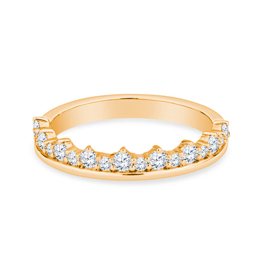 14K White Gold Spacer Diamond Wedding Band