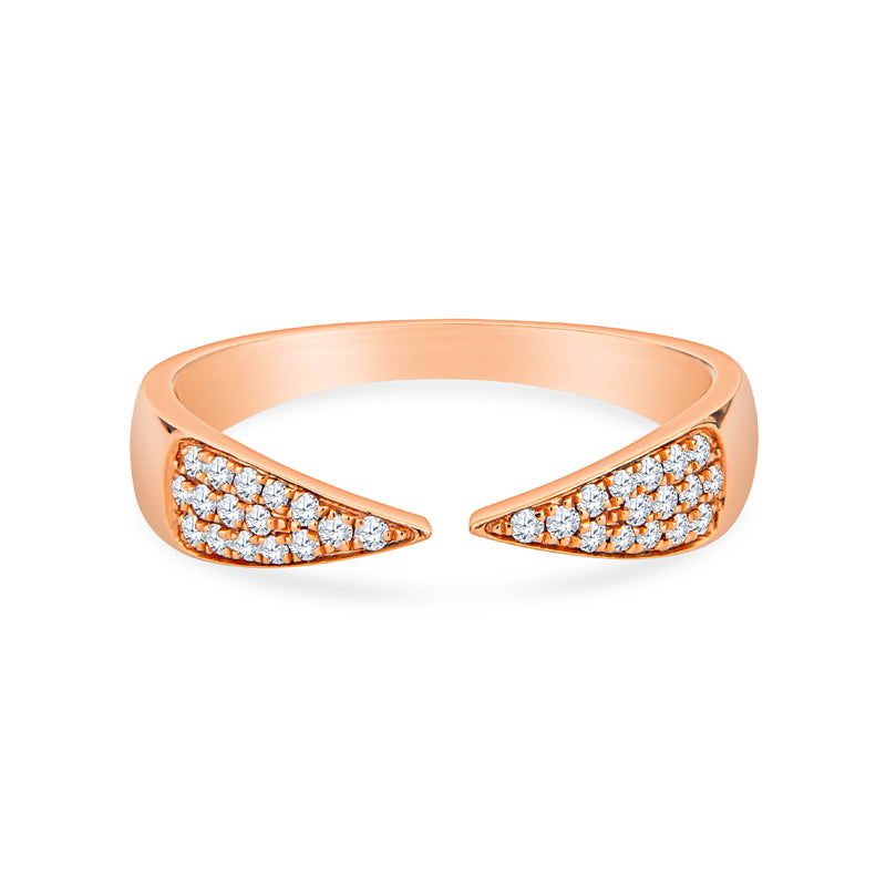 Radiant Bliss 14K Rose Gold Wedding Band