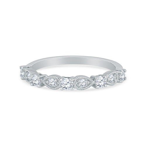 14K Yellow Gold Fashion Ring with 9 Diamonds