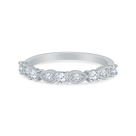 14K Yellow Gold Fashion Ring with 9 Diamonds