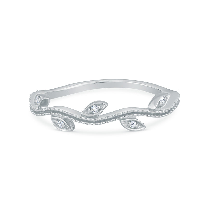 4K Yellow Gold Diamond Vine Fashion Ring