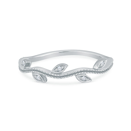 4K Yellow Gold Diamond Vine Fashion Ring