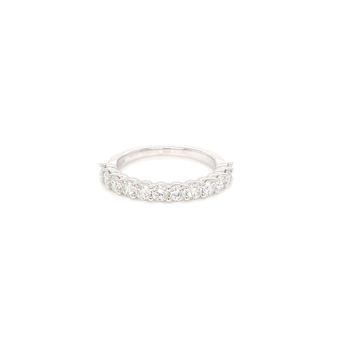 18kt White Gold Round Diamond Band 0.84ct, Size 6.25
