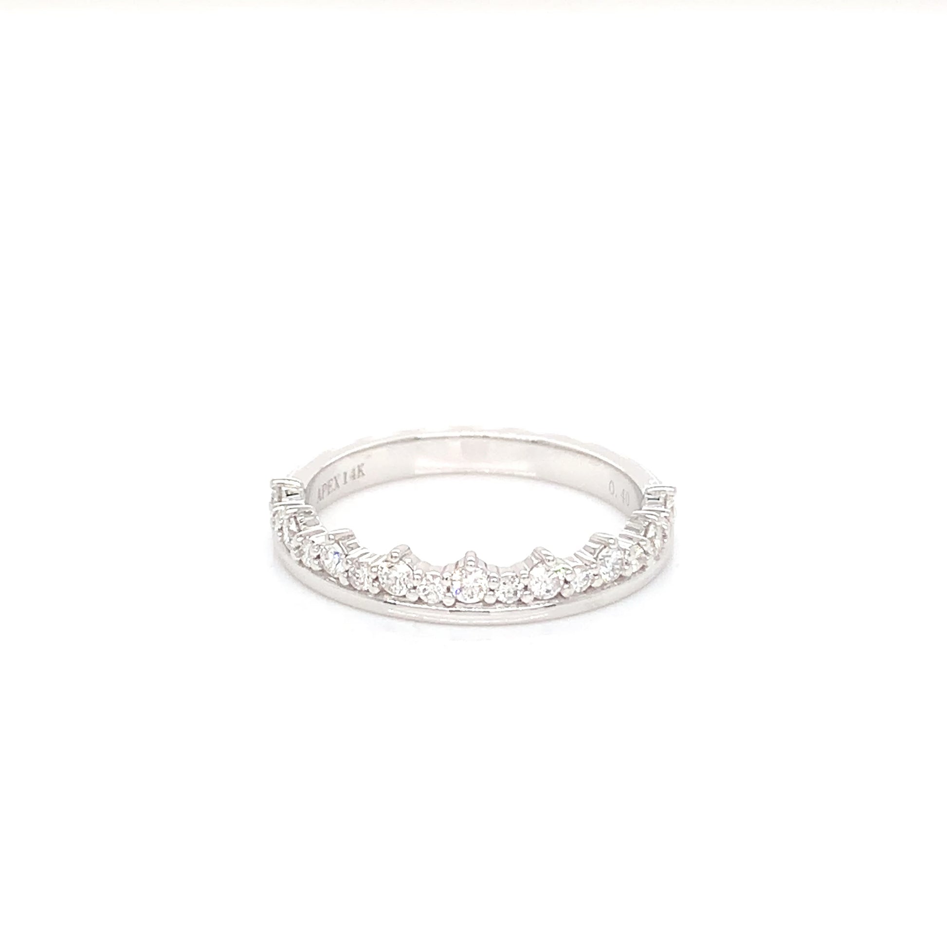 14K White Gold Diamonds Band | Elegant 0.40 CTTW Design