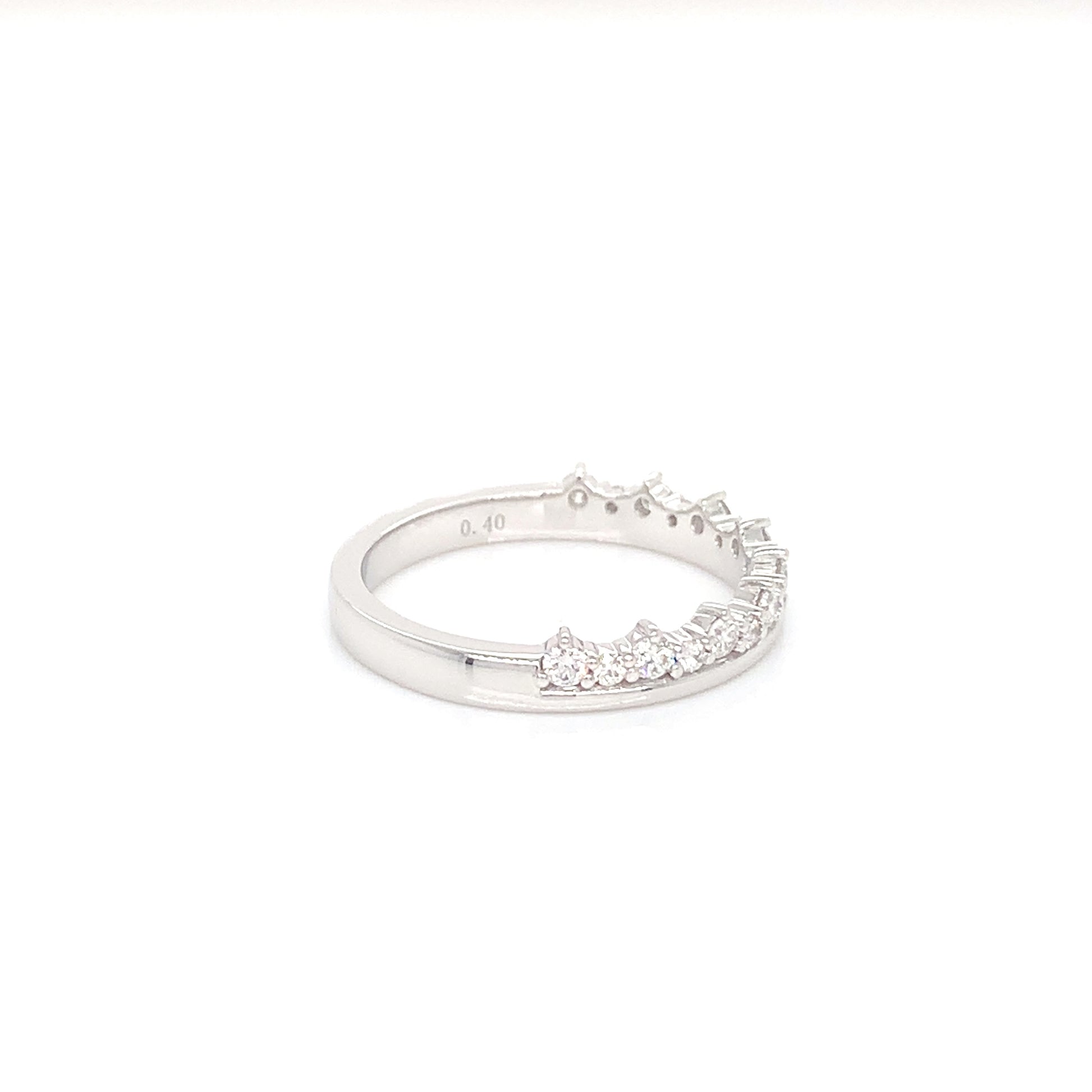 14K White Gold Diamonds Band | Elegant 0.40 CTTW Design
