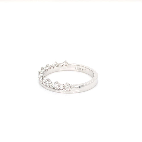 14K White Gold Diamonds Band | Elegant 0.40 CTTW Design