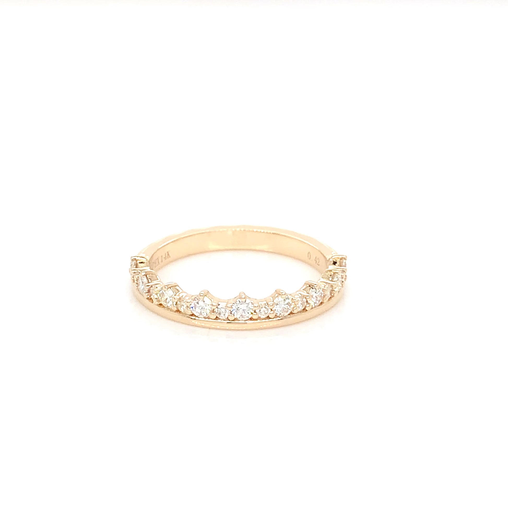 14K Yellow Diamonds Band | Elegant Gold Ring