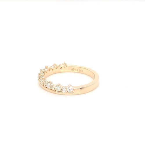 14K Yellow Diamonds Band | Elegant Gold Ring