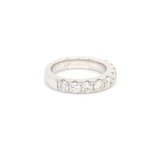 12K White Gold Diamond Band | 2.22 CTW Fine Natural Diamonds