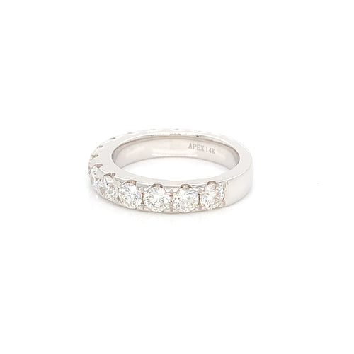 12K White Gold Diamond Band | 2.22 CTW Fine Natural Diamonds