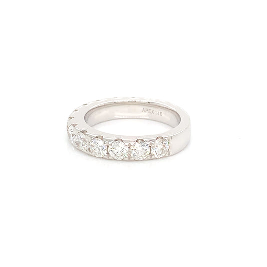 12K White Gold Diamond Band | 2.22 CTW Fine Natural Diamonds