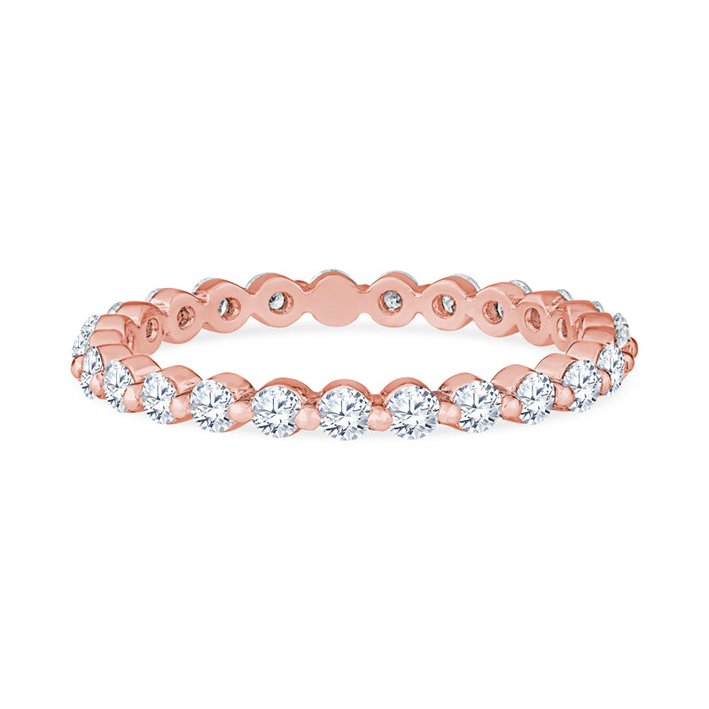 14K Rose Gold Shared Prong Diamond Eternity Band