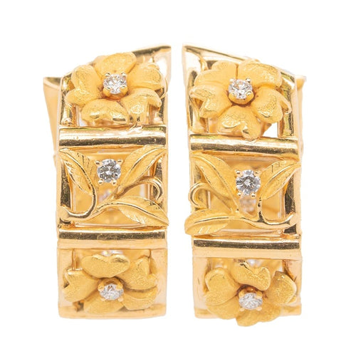 Sandblasted Finish & Diamonds Craft One-of-a-Kind Floral Masterpieces
