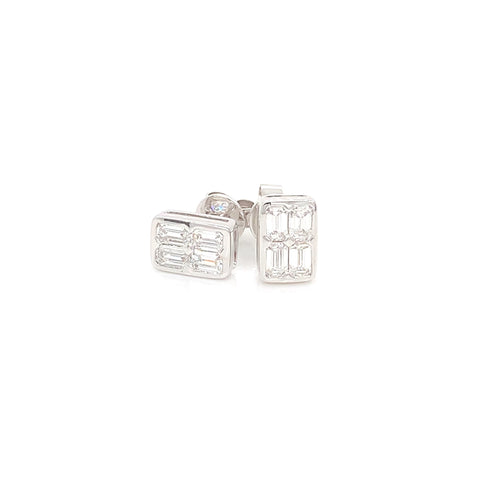14K Emerald Diamond Stud Earrings | Classic 0.88 CTW Luxury